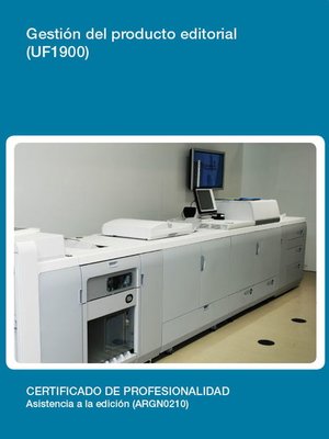 cover image of UF1900--Gestión del producto editorial
